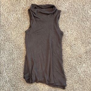 Sleeveless Brown Tunic Top